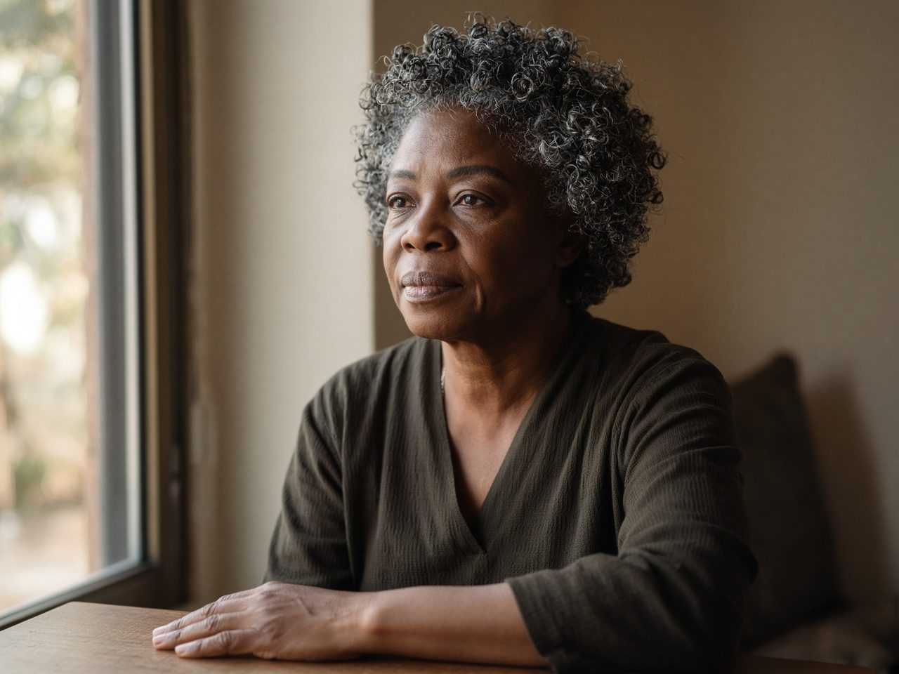 A caregiver and a patient at home